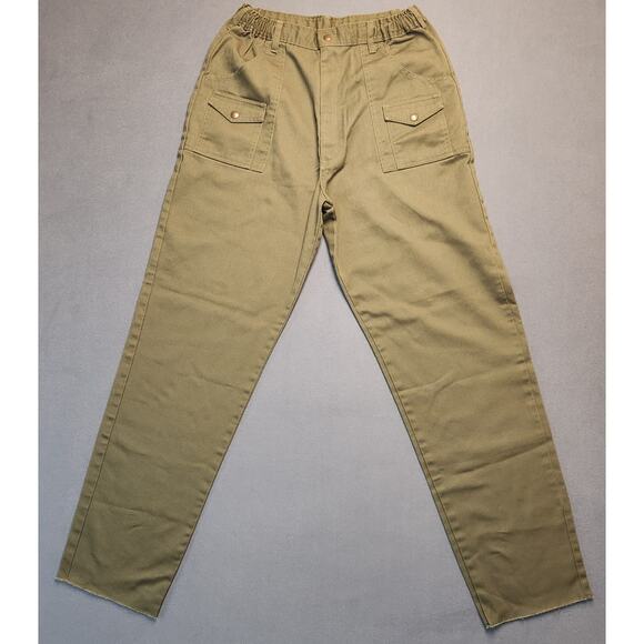 Authentic Boy Scouts BSOA Girls Green Pants Size 14 (28W x 32.5L) Raw Hem - Picture 1 of 9